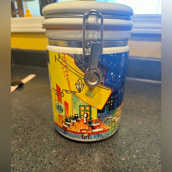 Vintage Starbucks Van Gogh Cafe Terrace at Night Ceramic Coffee Canister - Picture 2 of 8